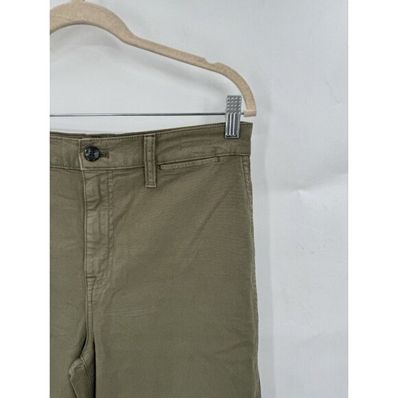 J Crew Slim Wide Leg Pants 29 Garment Washed Army Green Fairy Gremlin Goblin - Picture 11 of 12